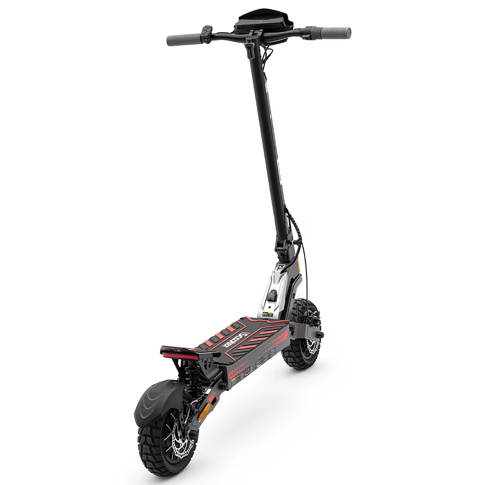 Patinete Eléctrico iScooter D1 con Neumático Todoterreno de 10 Pulgadas, Tracción Trasera, para Adultos, 48V 10Ah, 40 km de Autonomía, Control de Cuatro Velocidades, Plegable