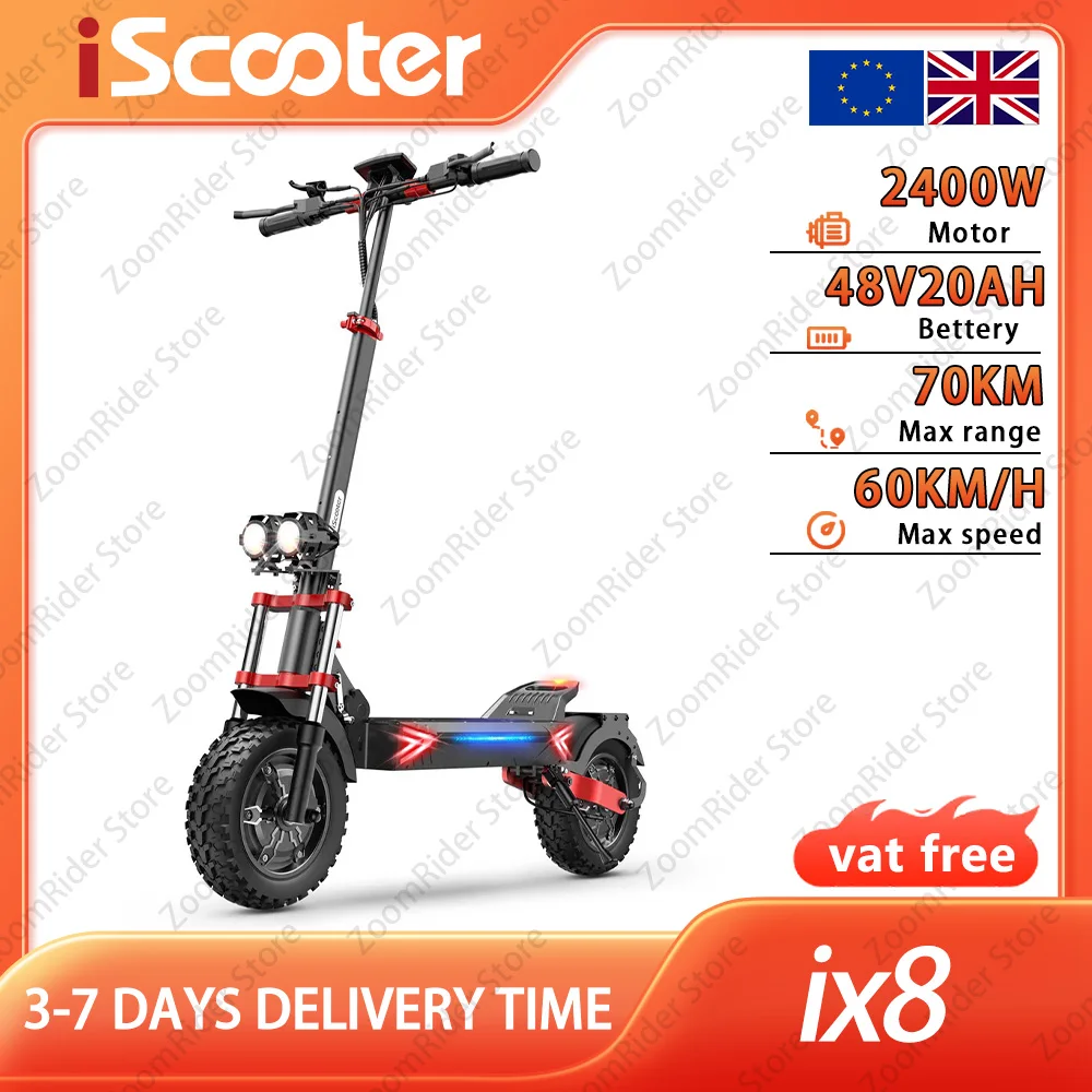 Patinete eléctrico iScooter iX8: 2400W, 70 km y 60 km/h