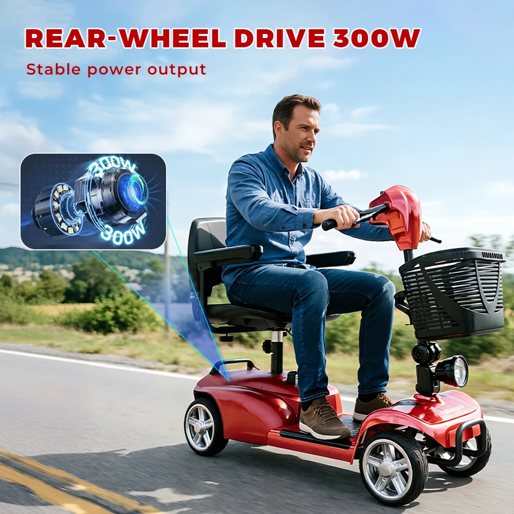 Patinete eléctrico 4 ruedas IScooter X02-1 300W 12Ah