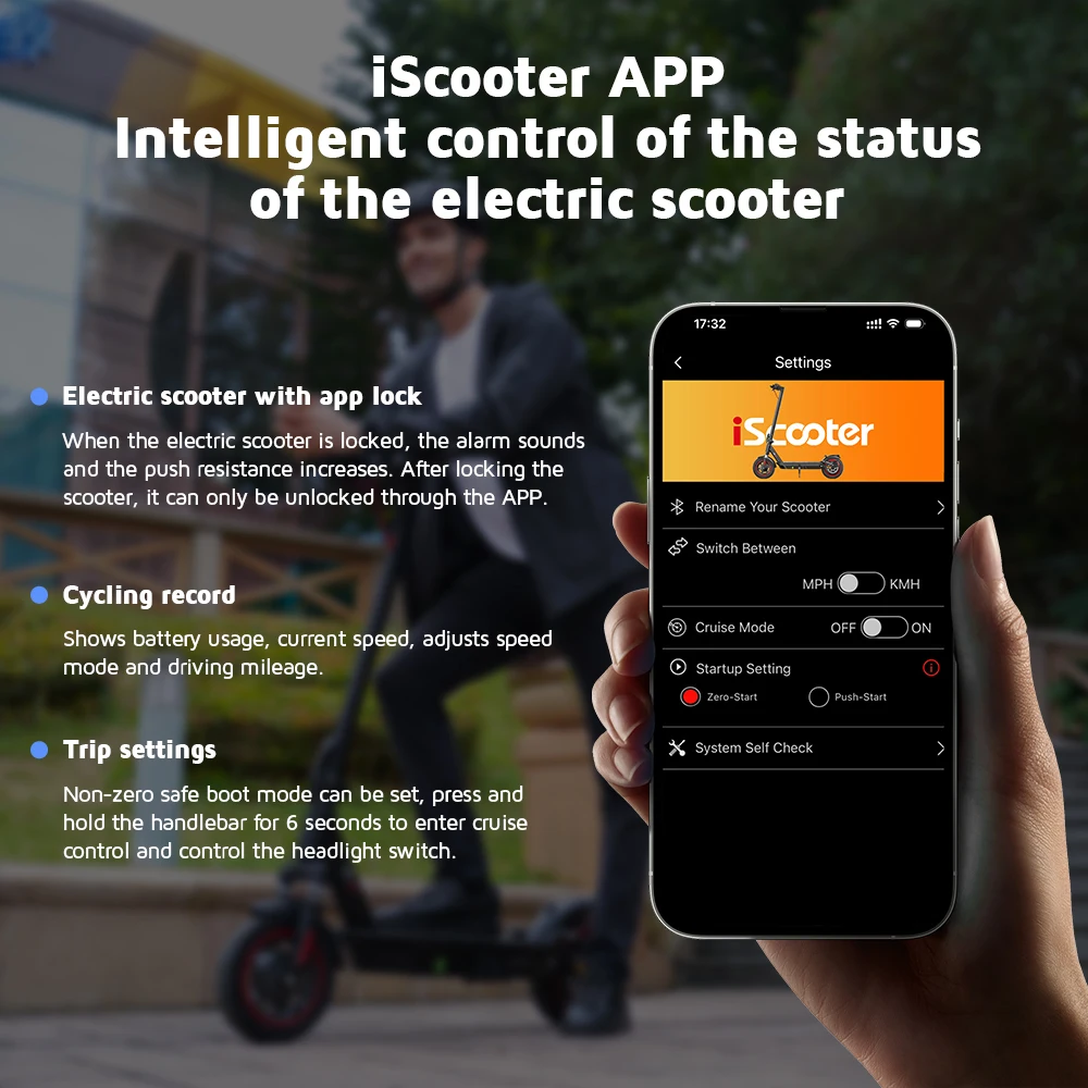 Patinete eléctrico iScooter i10: 650W, 40 km/h y 10