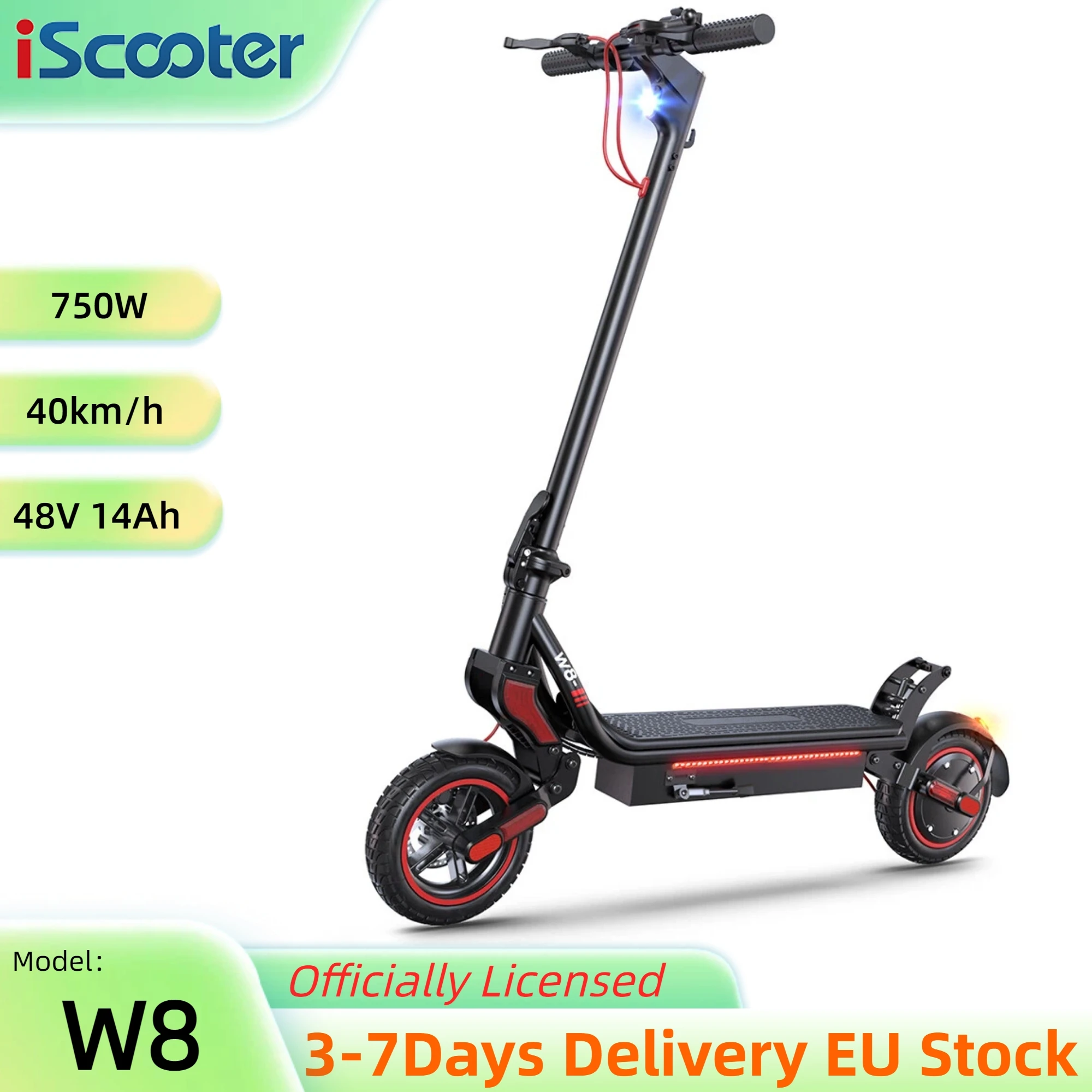 Patinete Eléctrico IScooter W8 750W 48V 14Ah con APP