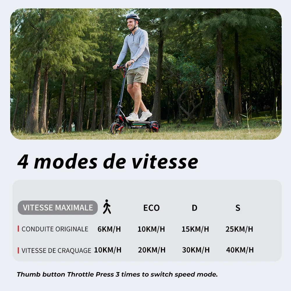 Patinete Eléctrico IScooter W8 750W 48V 14Ah con APP