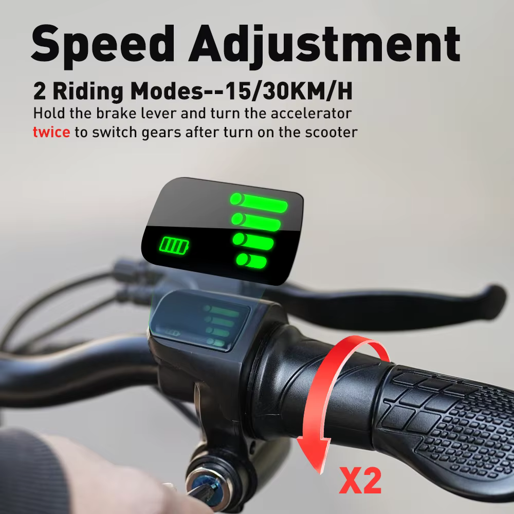 Patinete Eléctrico para Adultos iScooter F2 500W 30km/h Batería 36V 7.8Ah Autonomía 30KM Neumáticos Neumáticos de 10" Carga 120kg para Ciudad