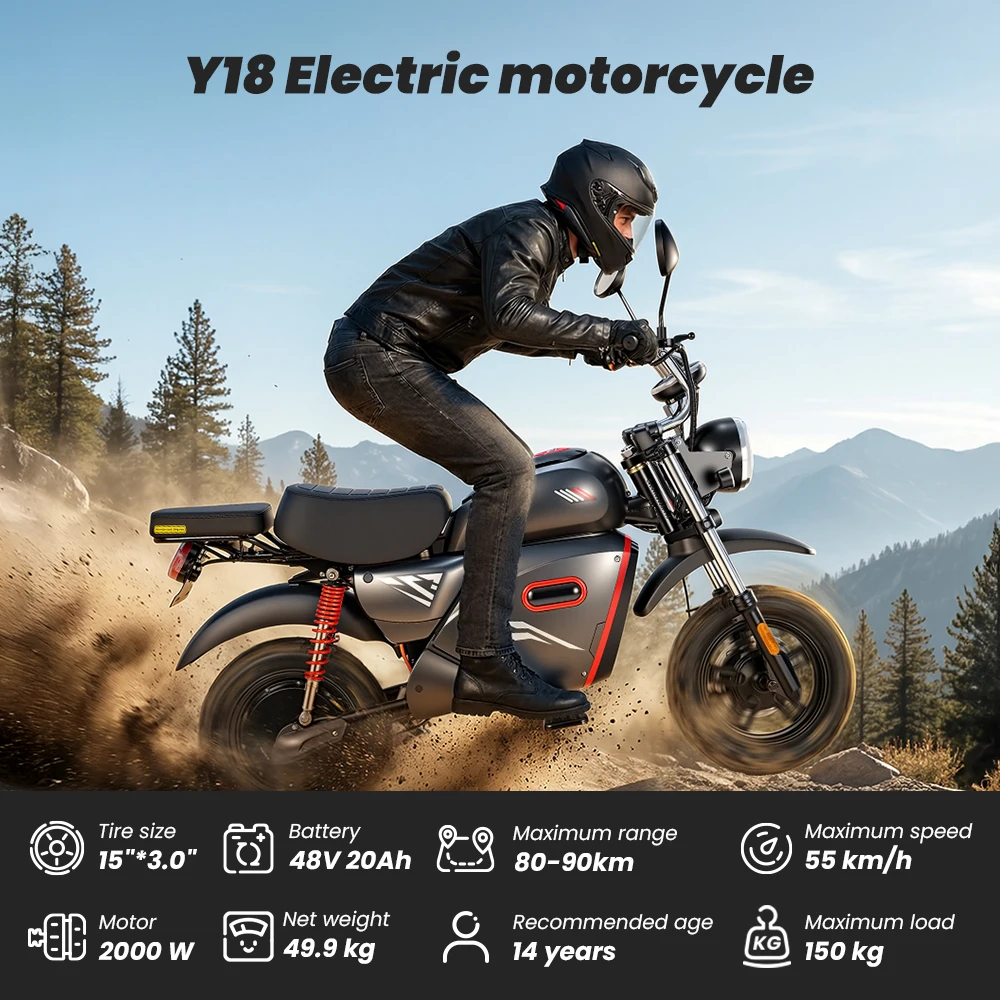 Patinete Eléctrico IScooter Y18 2000W 20Ah 90 km con Asiento