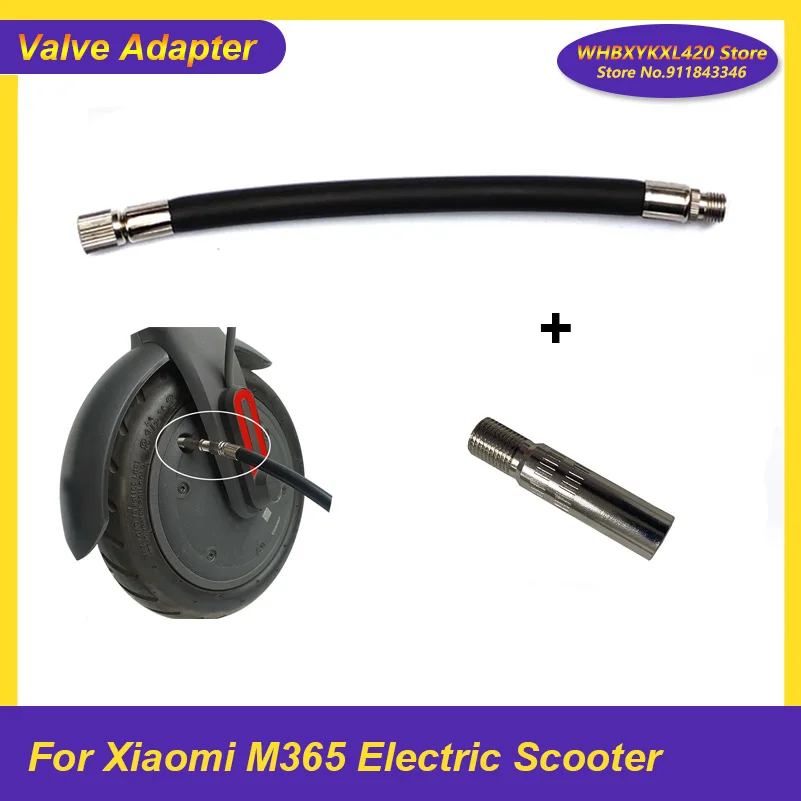 Adaptador de válvula para Xiaomi M365 con manguera extendida