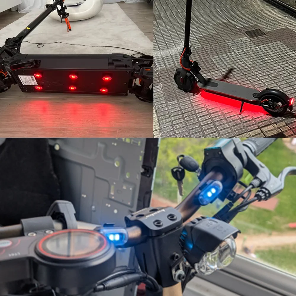 Luces LED RGB para patinete y bici: flash inalámbrico