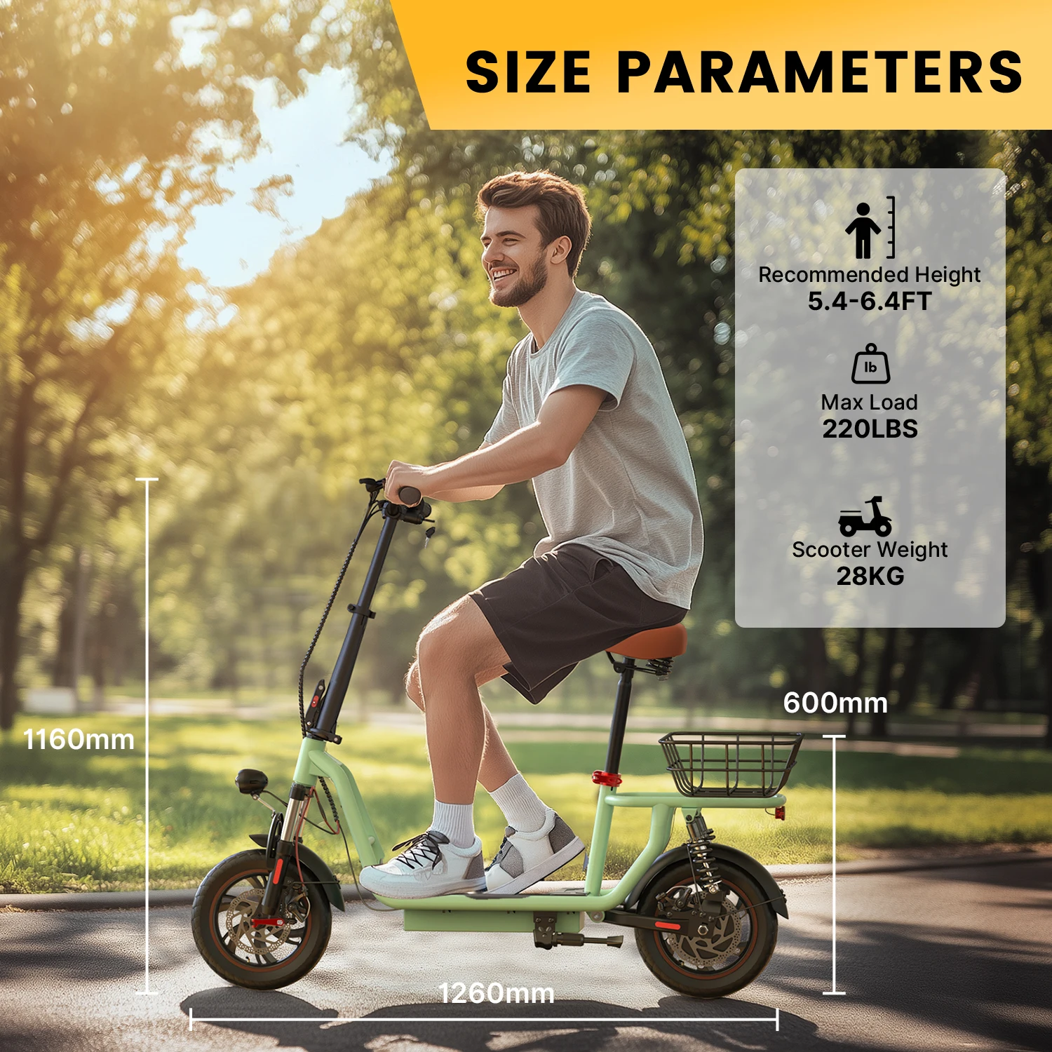 Patinete Eléctrico IScooter I12 500W 35km con Sillín