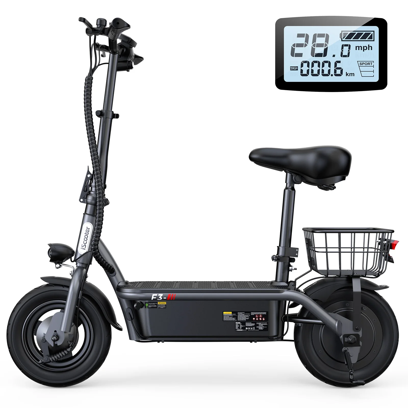 Patinete Eléctrico IScooter F3 1000W 48V 13AH 45km/h