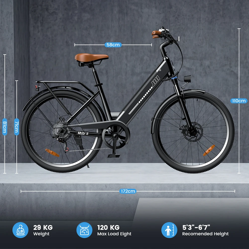 Bicicleta eléctrica IScooter Ucitys 250W | 36V 13Ah y 35 km/h