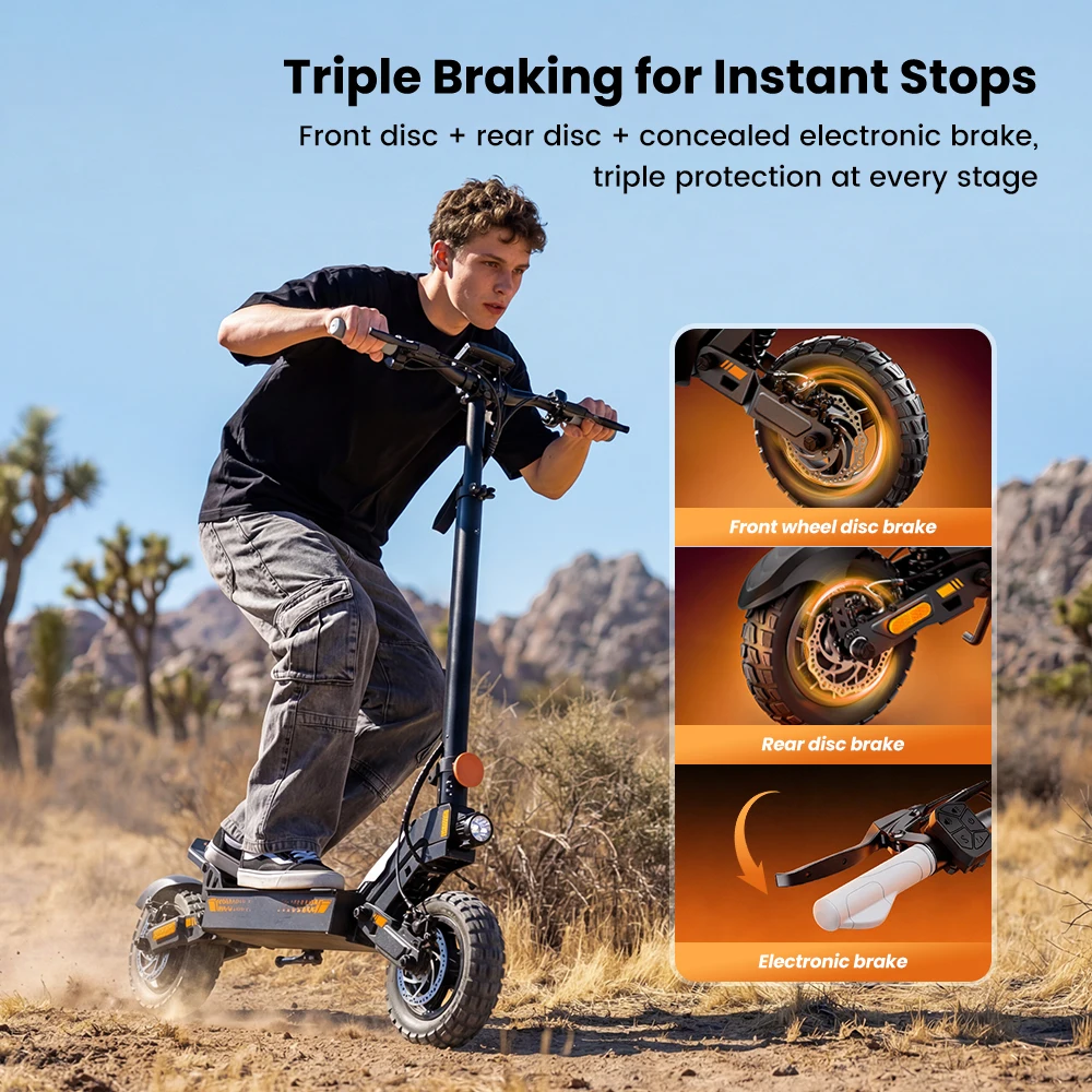 Patinete Eléctrico Iscooter W10 1200W Off Road Plegable