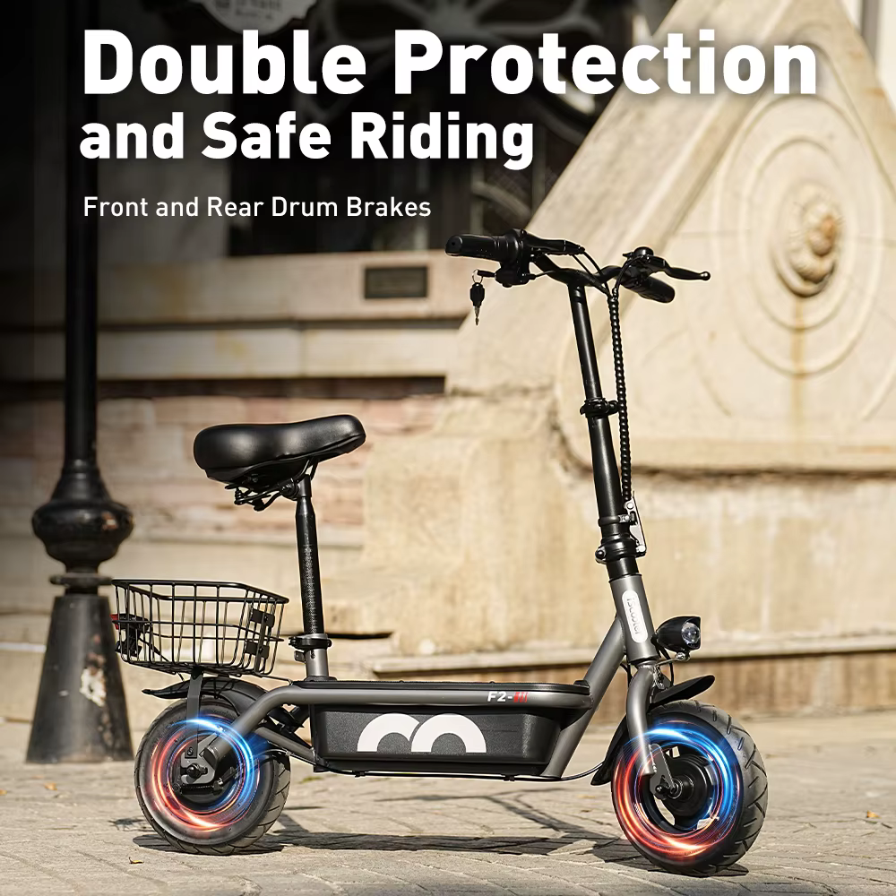 Patinete Eléctrico para Adultos iScooter F2 500W 30km/h Batería 36V 7.8Ah Autonomía 30KM Neumáticos Neumáticos de 10" Carga 120kg para Ciudad