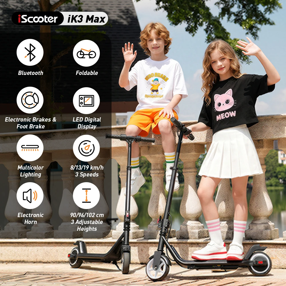 Patinete Eléctrico Infantil IScooter IK3Max 200W Plegable