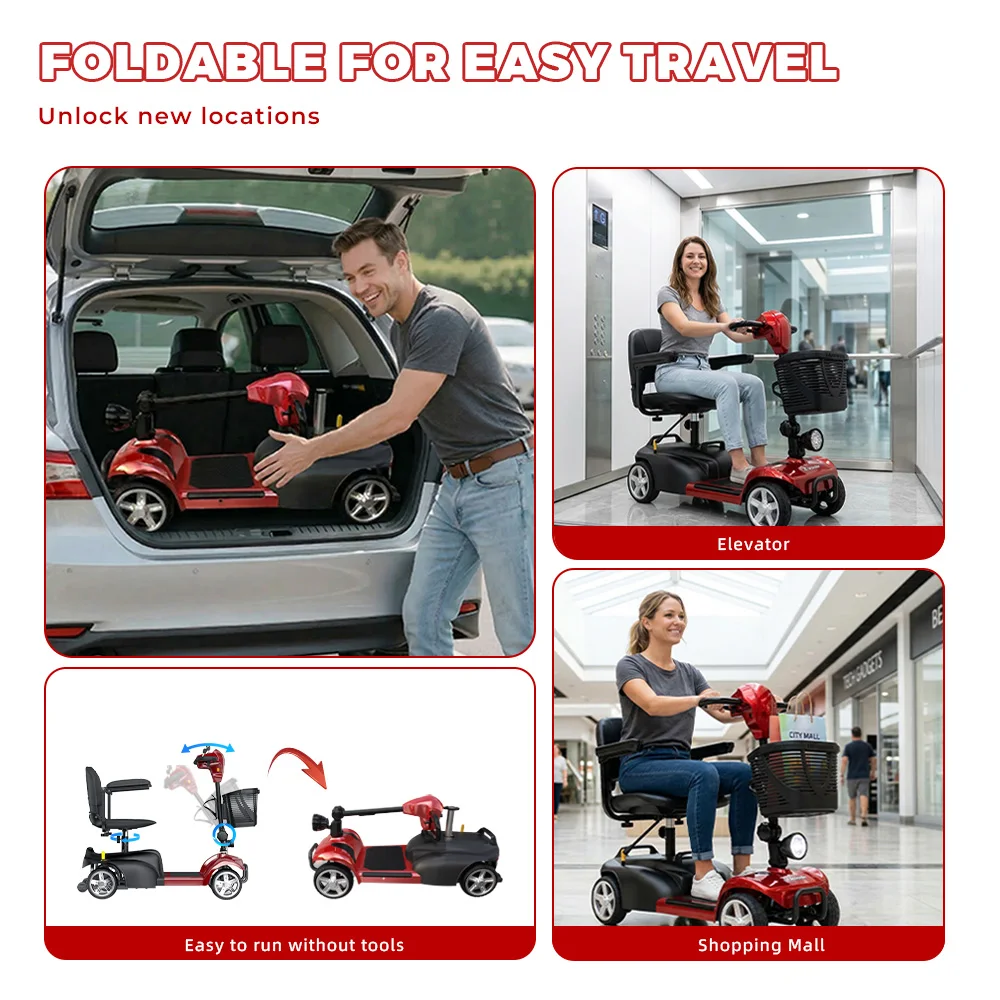 Patinete eléctrico 4 ruedas IScooter X02-1 300W 12Ah
