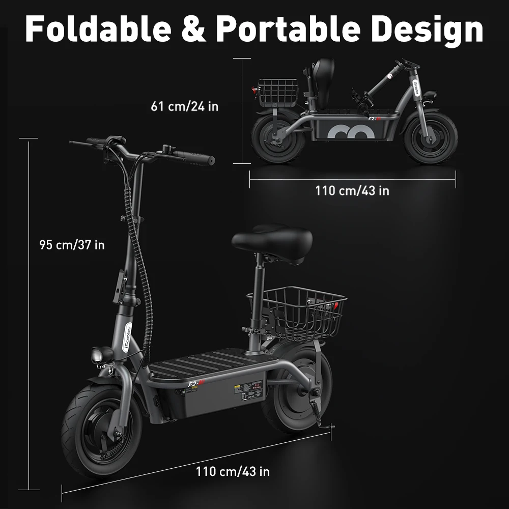 Patinete Eléctrico iScooter F2 Plegable 10 30 km