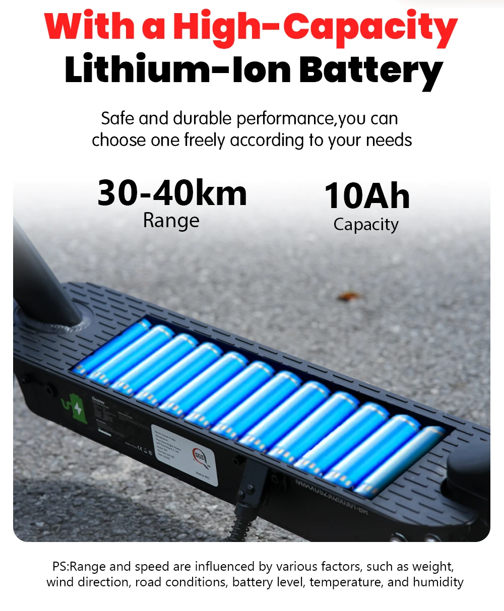 Patinete eléctrico iScooter i9max 36V 10Ah 30-40 km 25 km/h