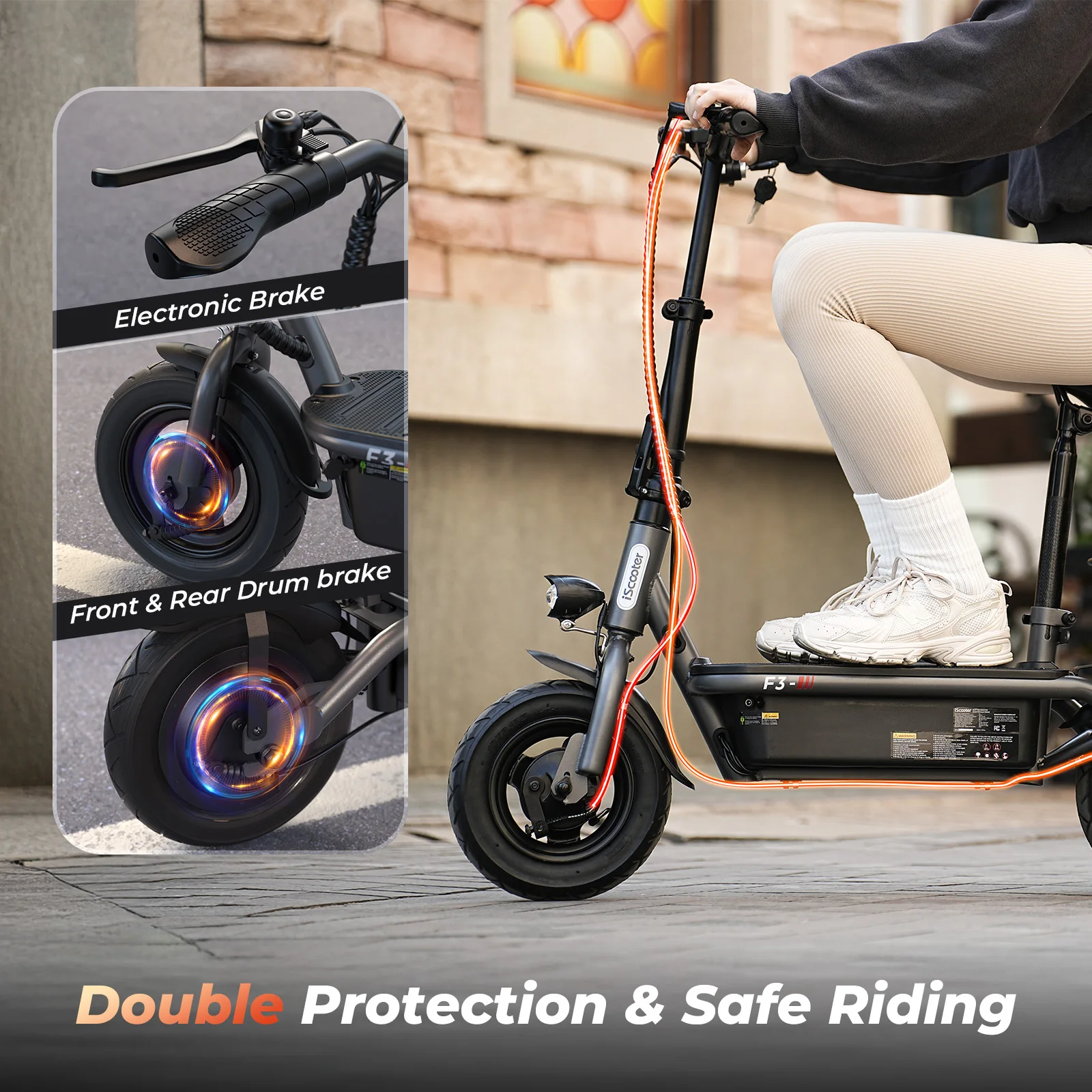 Patinete Eléctrico iScooter F3: 60 km, 1000 W y 45 km/h