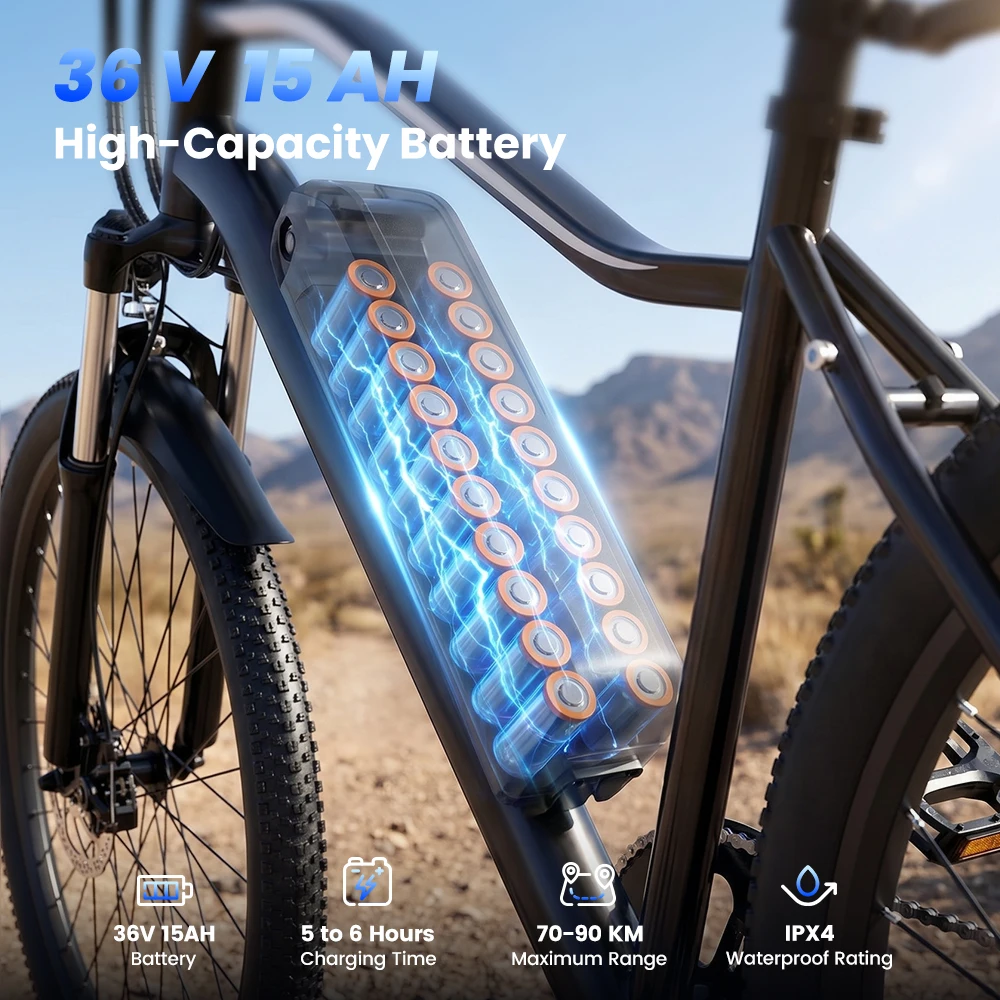 Bicicleta eléctrica iScooter EB3S 350W 26