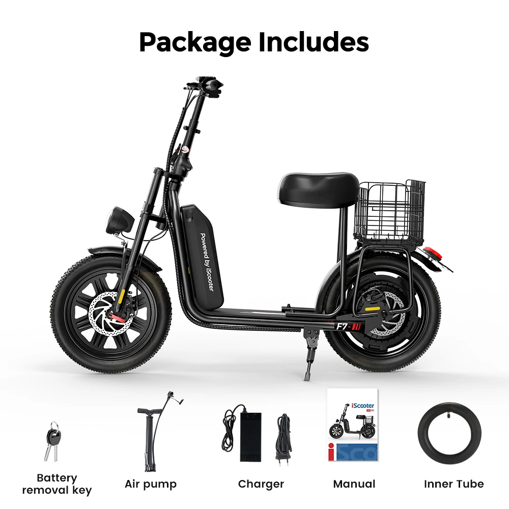 Patinete Eléctrico iScooter F7 48V 1000W 45km/h 72km