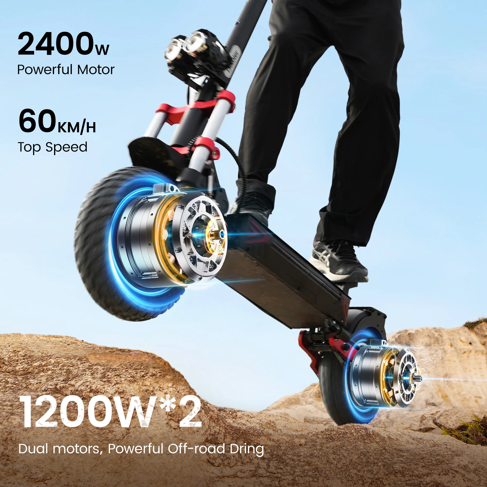 iScooter iX8: patinete eléctrico 2400W, 70 km y 60 km/h