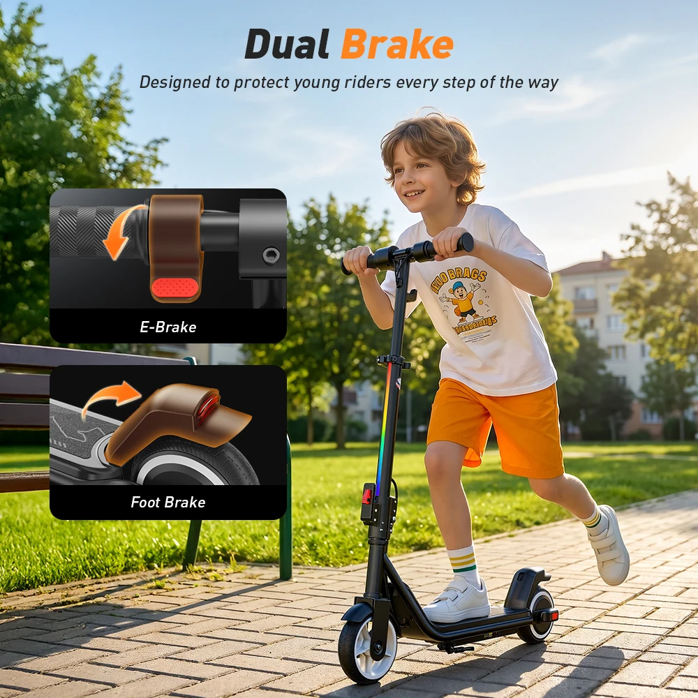 Patinete eléctrico infantil iScooter iK3Max 200W plegable