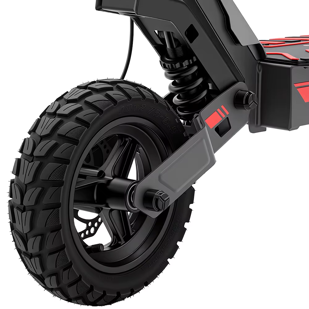Patinete Eléctrico iScooter D1 con Neumático Todoterreno de 10 Pulgadas, Tracción Trasera, para Adultos, 48V 10Ah, 40 km de Autonomía, Control de Cuatro Velocidades, Plegable
