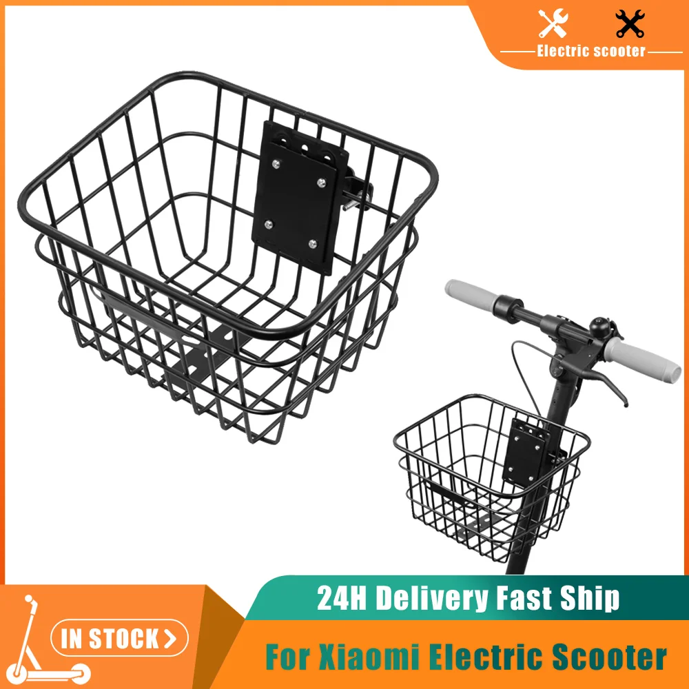 Cesta frontal de acero inoxidable para Xiaomi M365 y Ninebot