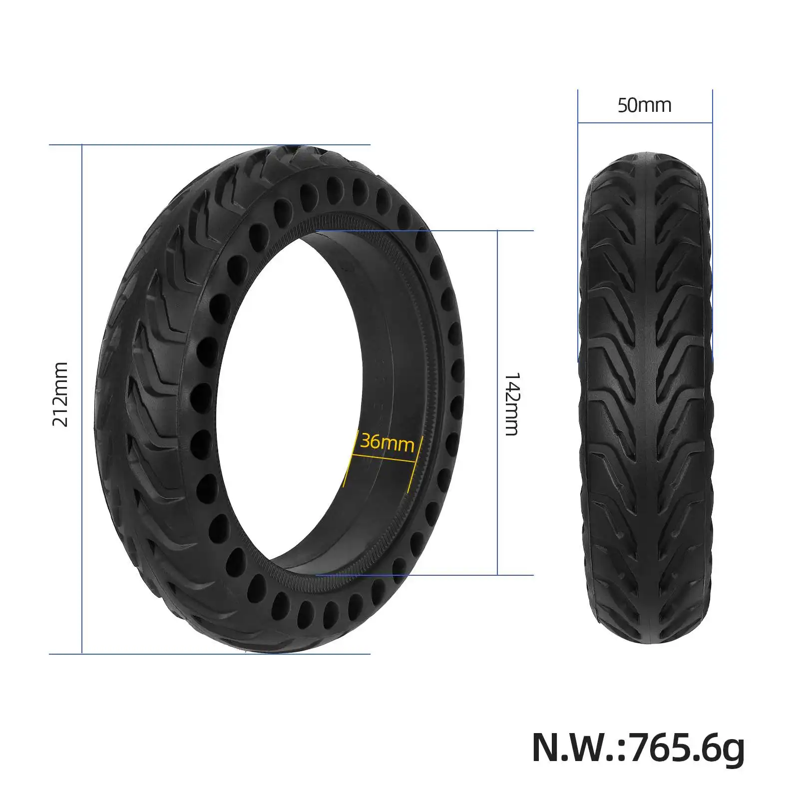 Neumático sólido 8,5 para Xiaomi M365 Pro/Pro2/1S/Mi3