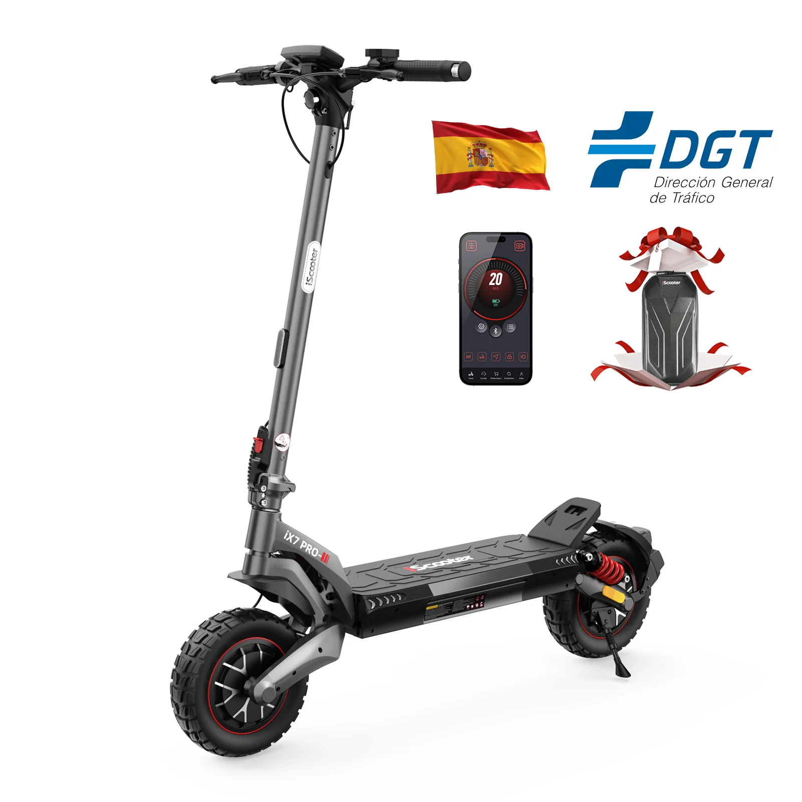 Patinete eléctrico iScooter IX7 PRO: motor dual y 10 off-road