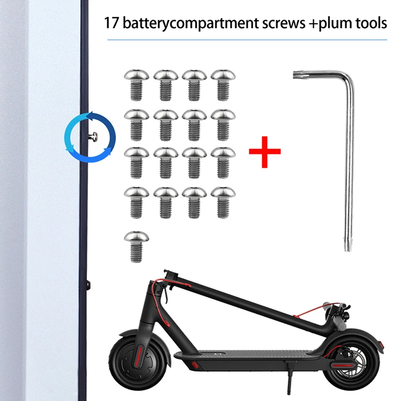 Tornillos cubierta batería Xiaomi M365 17 piezas