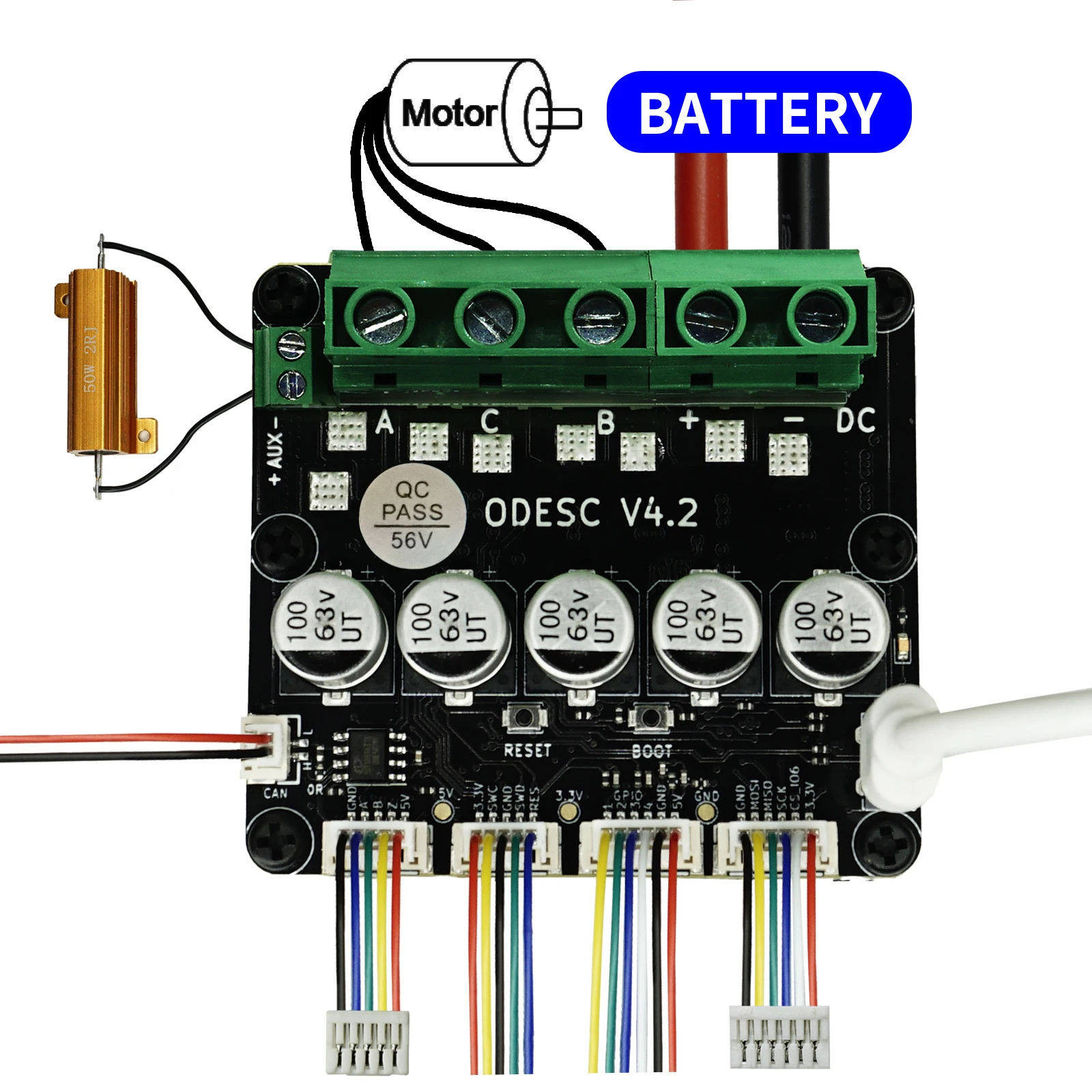 Controlador ODESC V4.2 para motor sin escobillas de alta precisión