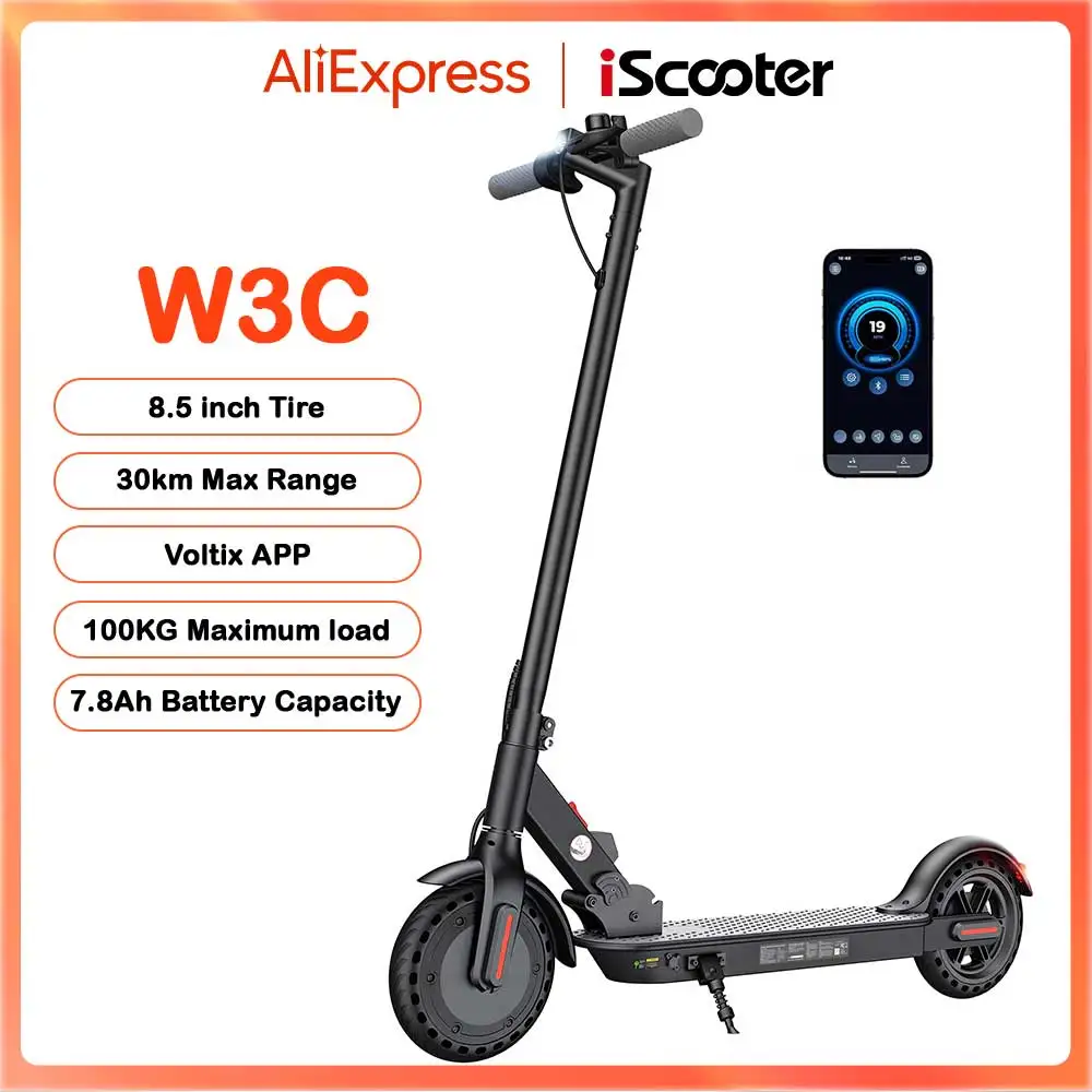 Patinete Eléctrico iScooter W3C 8.5 36V 7.8Ah con App
