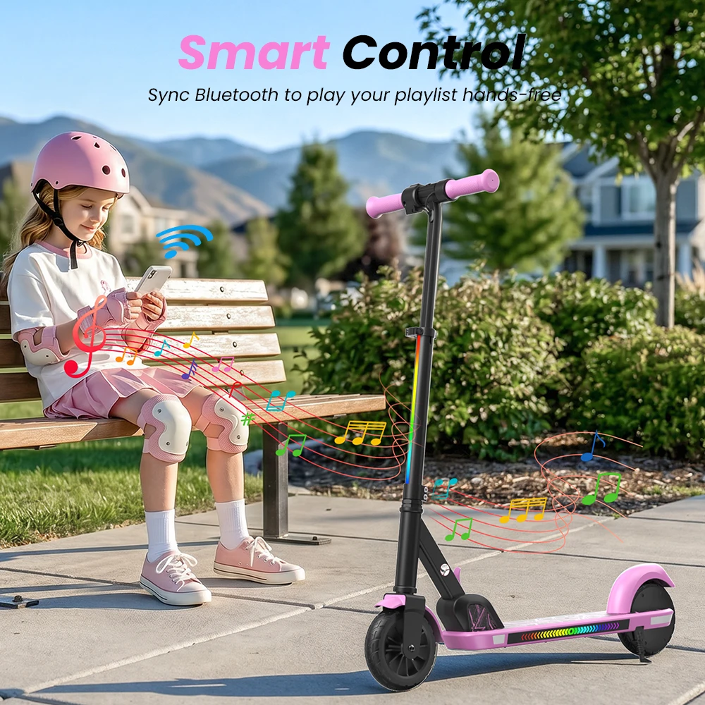 Patinete eléctrico IScooter K4 para niños: 150W, 16 km/h, plegable