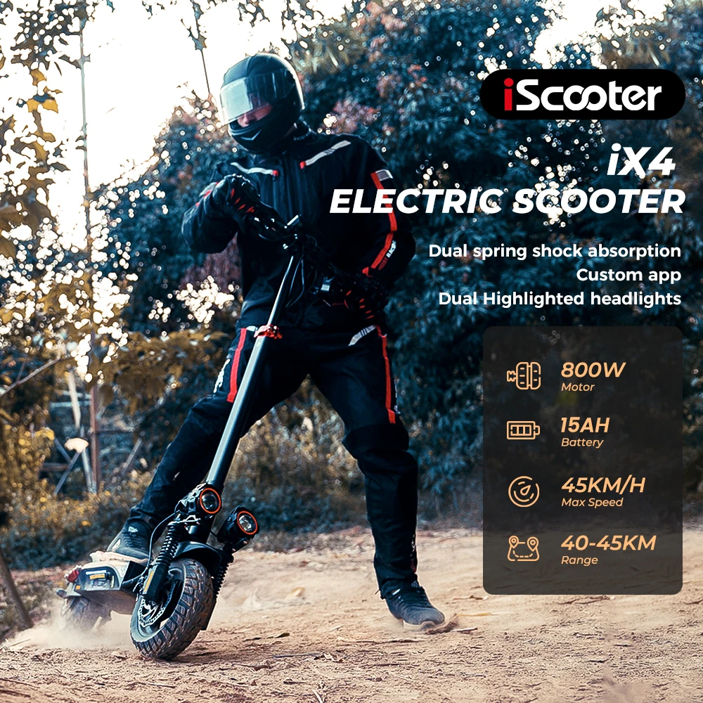 Patinete Eléctrico IScooter IX4 800W 48V 15Ah 45km/h