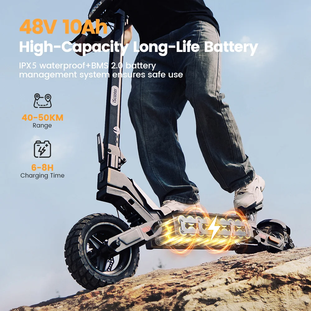 Patinete Eléctrico IScooter IF1 48V 10Ah con APP y Rueda de 10