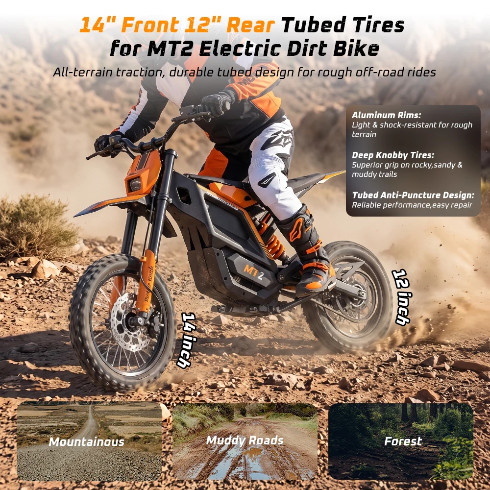Motocicleta eléctrica MT2 todoterreno con batería extraíble 22.5Ah