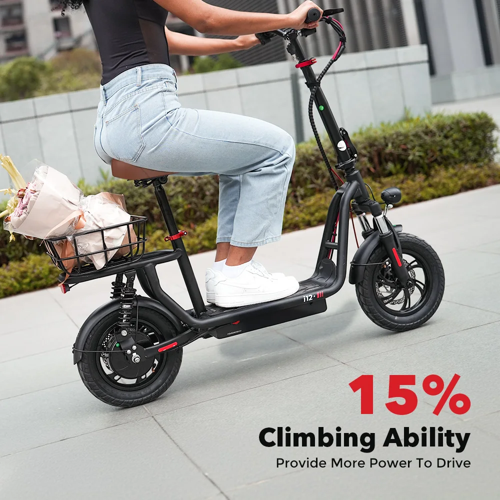 Patinete Eléctrico IScooter I12 con Asiento 500W y 35 km