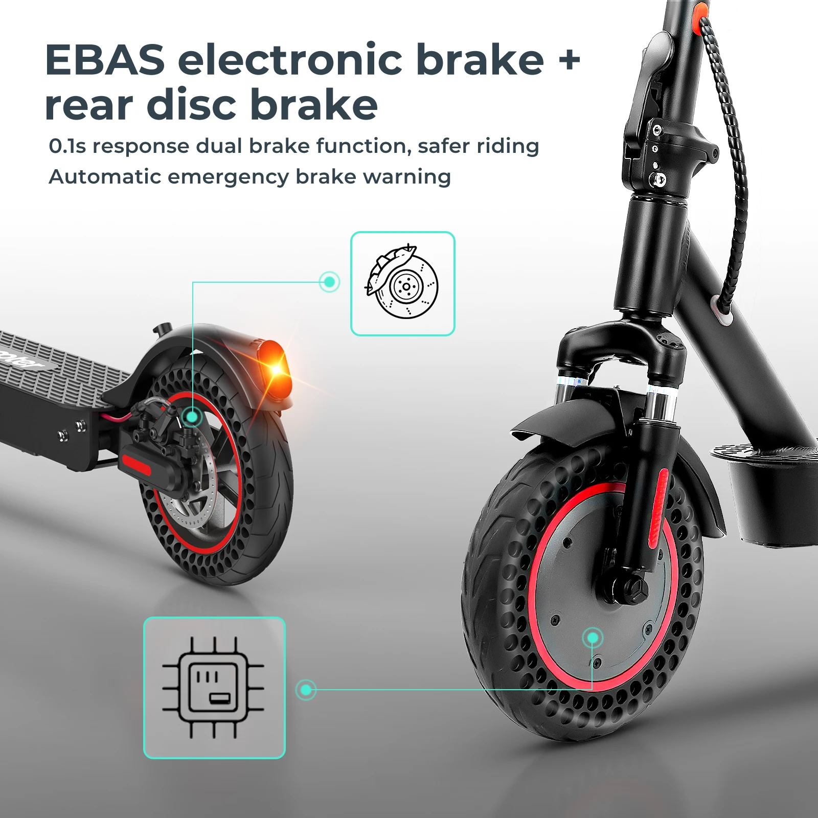 Patinete Eléctrico iScooter i9MAX 500W 40 km Autonomía