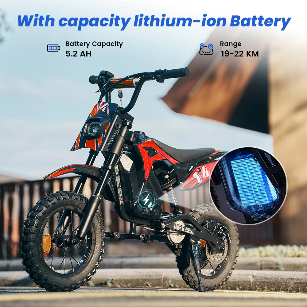 Moto eléctrica infantil iScooter A14 500W 27 km/h off-road