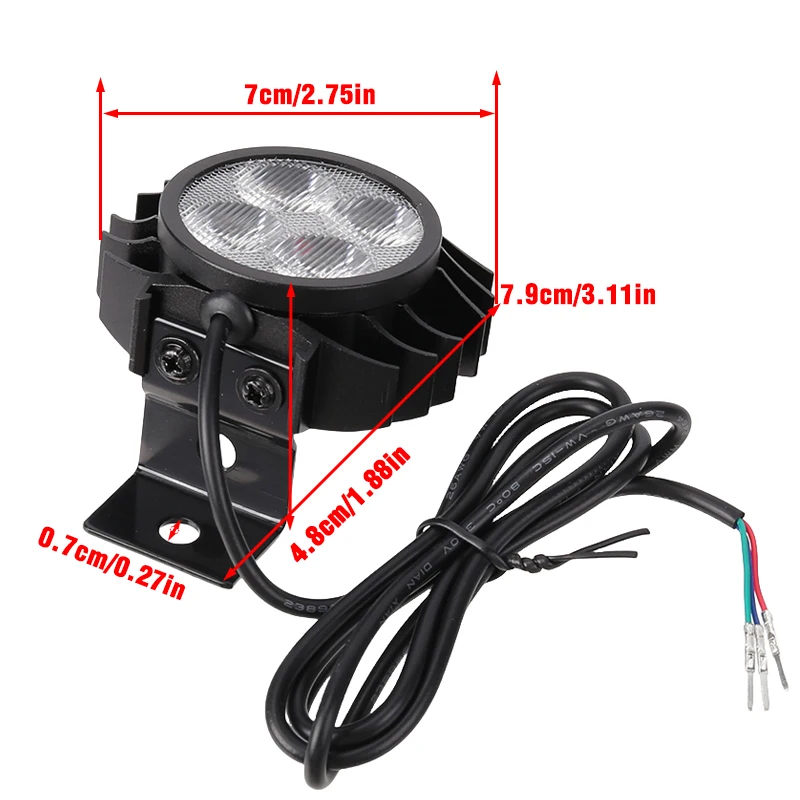 Faros LED 12-80V para Scooter Eléctrico | Alta Luminosidad
