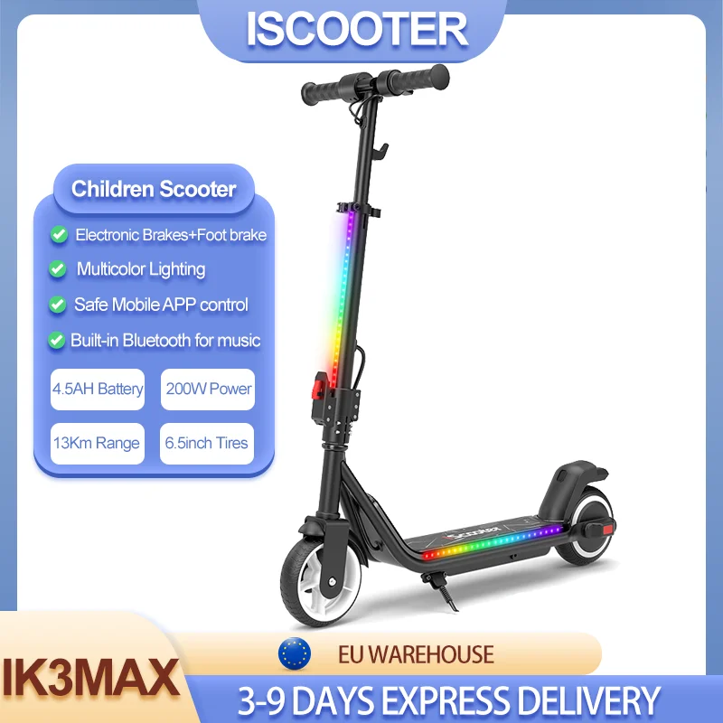 Patinete Eléctrico Infantil IScooter IK3Max 200W Plegable
