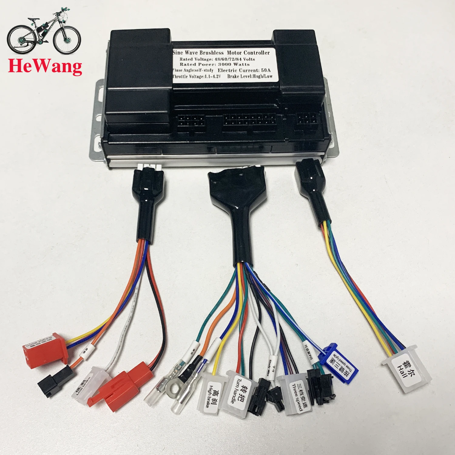 Controlador Onda Sinusoidal 48V-72V 3000W para Bicicleta Eléctrica
