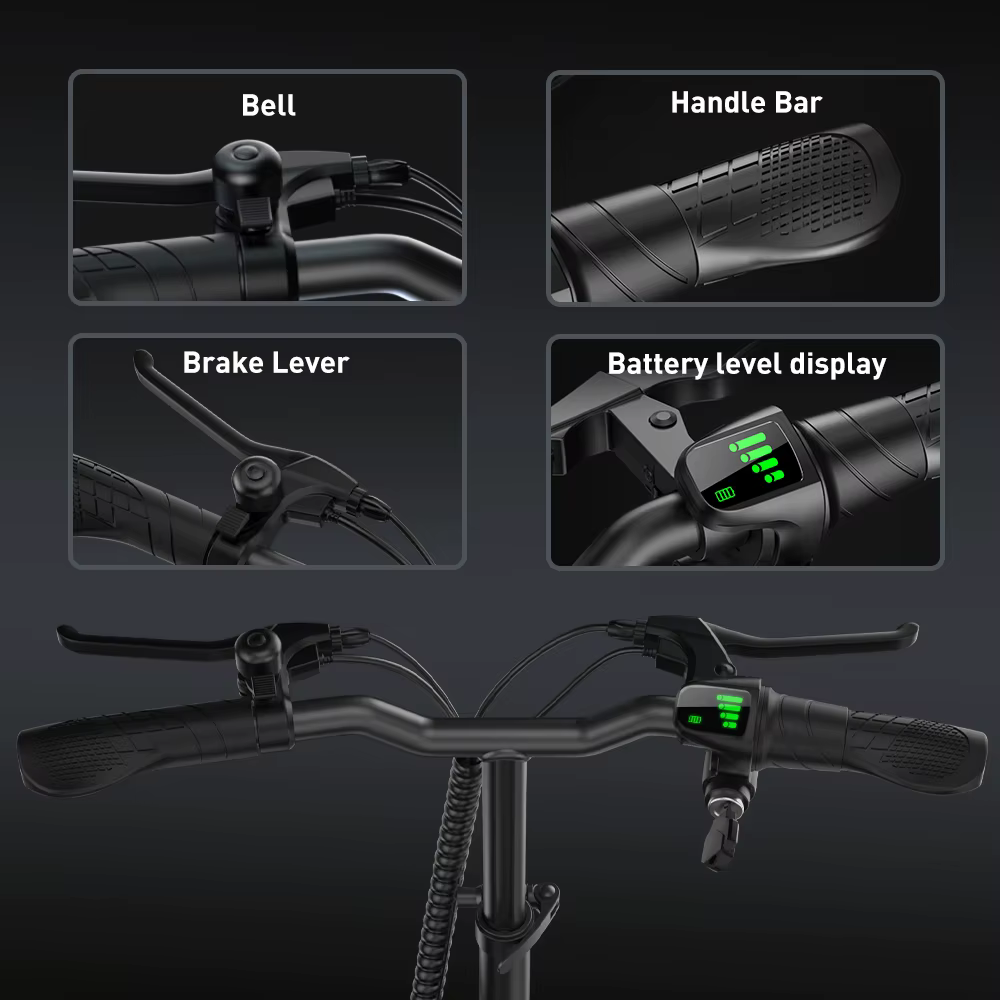 Patinete Eléctrico para Adultos iScooter F2 500W 30km/h Batería 36V 7.8Ah Autonomía 30KM Neumáticos Neumáticos de 10" Carga 120kg para Ciudad