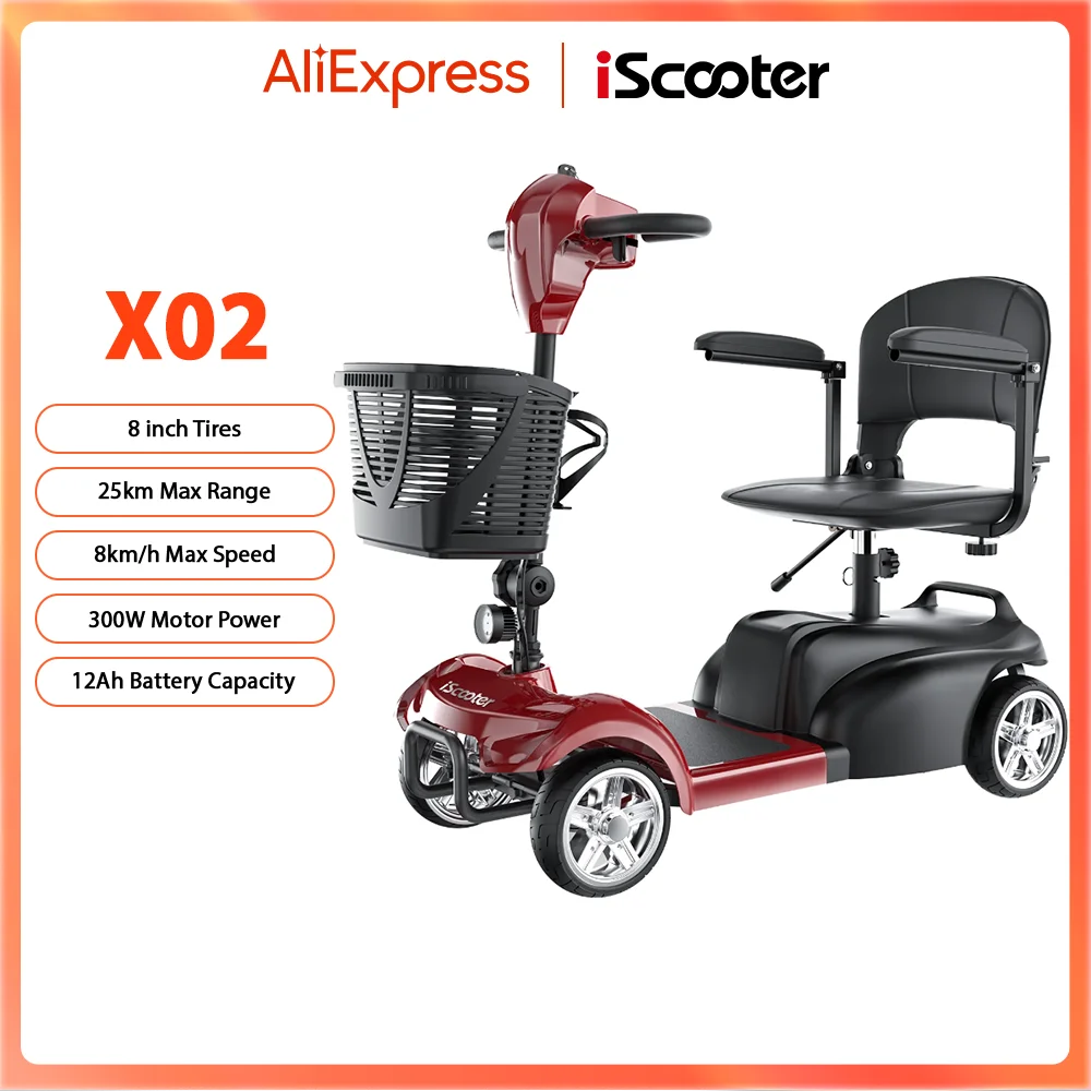 iScooter X02-3: patinete eléctrico 4 ruedas para mayores