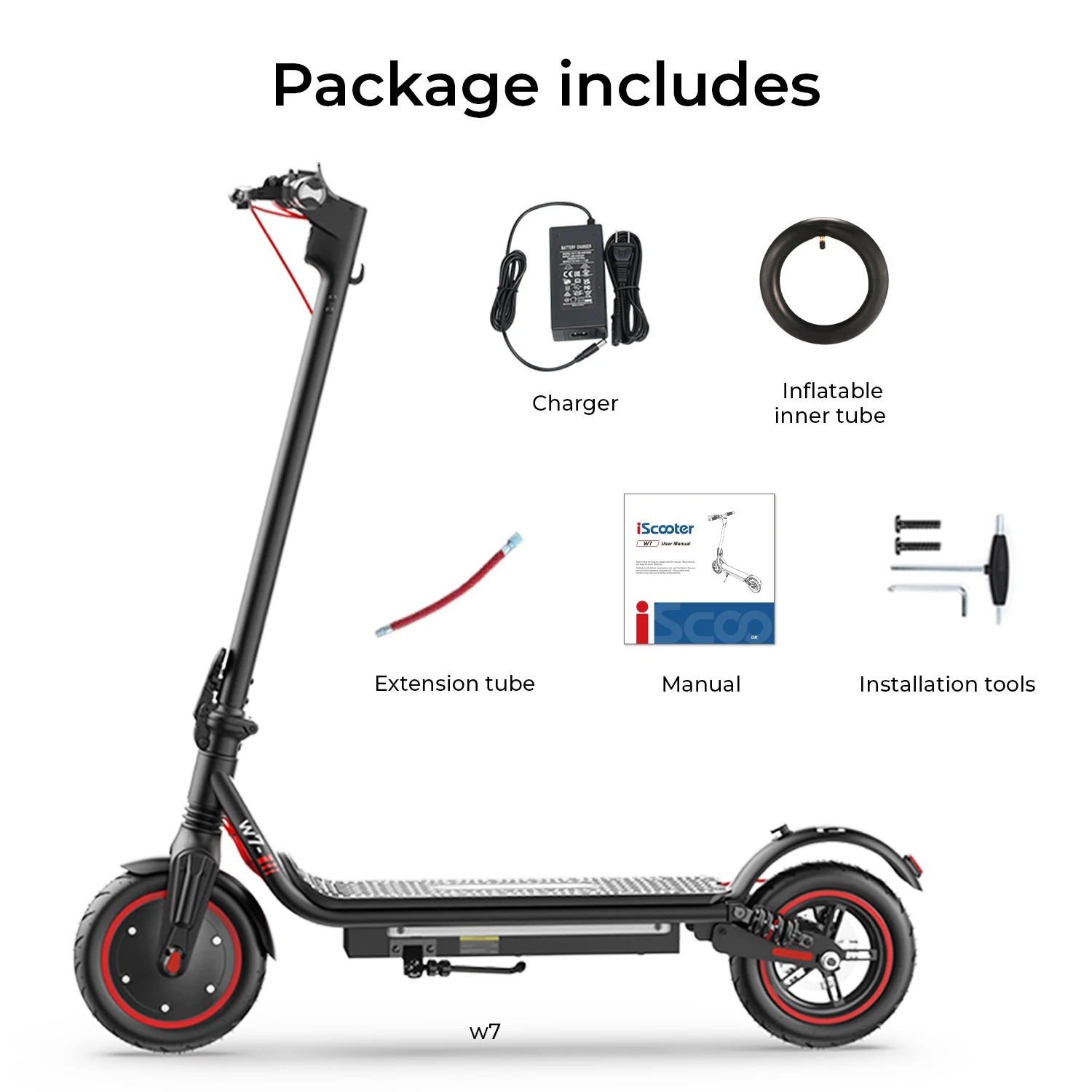 Patinete Eléctrico iScooter W7 8.5 36V 10.5Ah