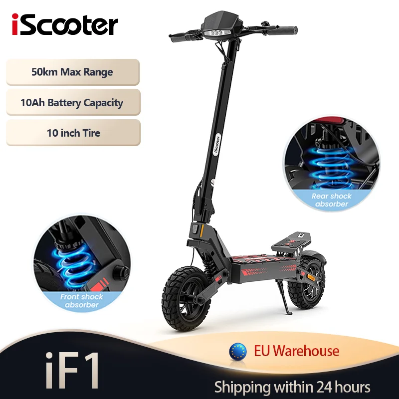 Patinete Eléctrico IScooter IF1 48V 10Ah con APP y Rueda de 10