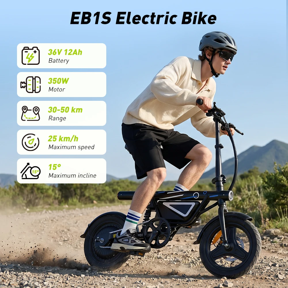 IScooter EB1S: Bicicleta Eléctrica 250W con App y 35 km/h