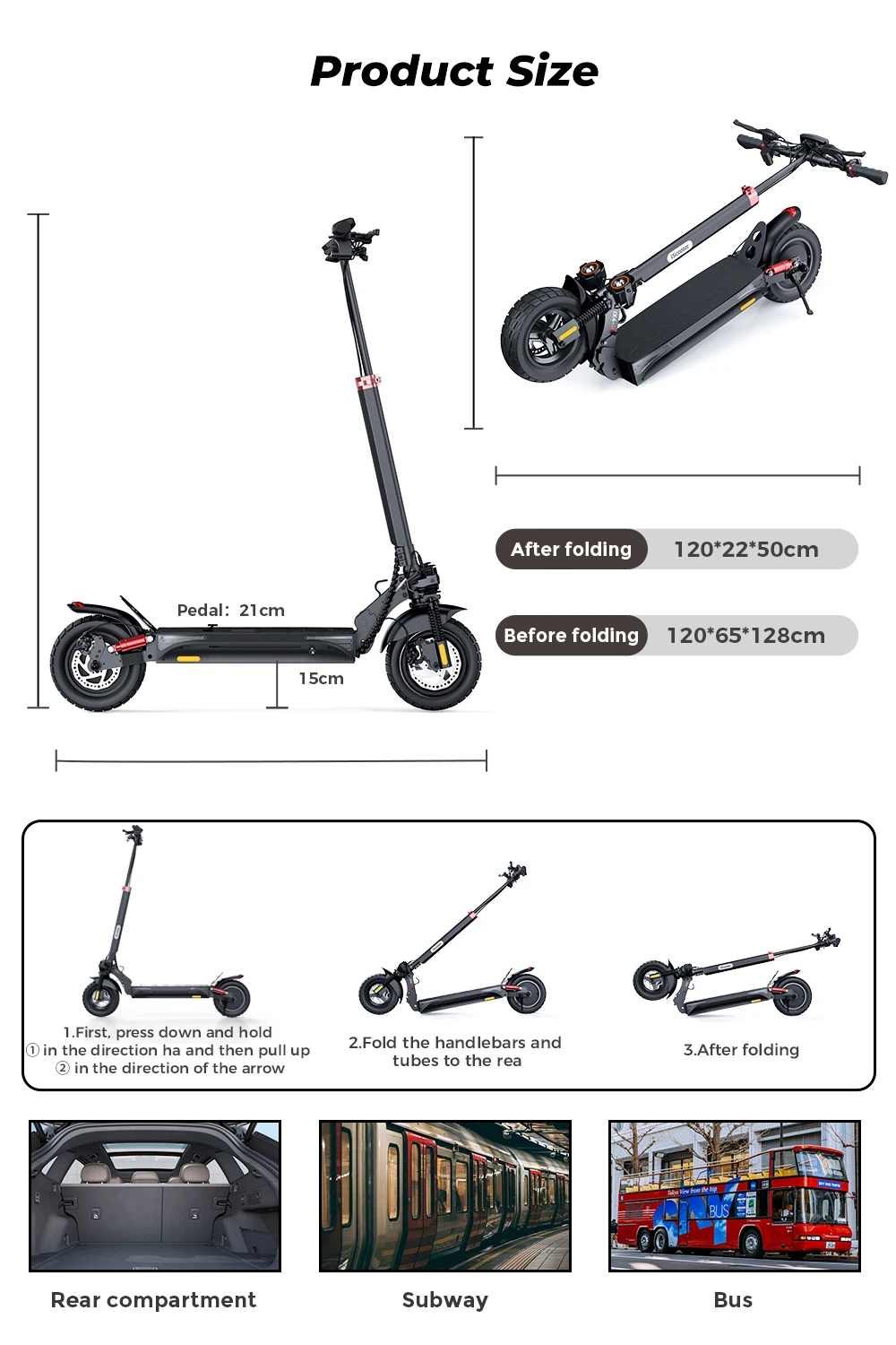 Patinete Eléctrico IScooter IX4 Plegable 800W 10
