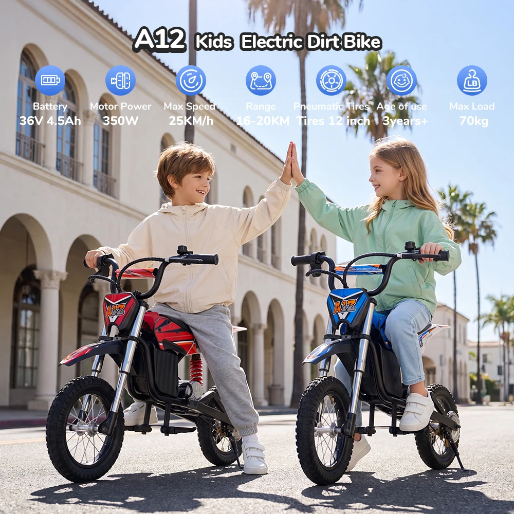 Moto eléctrica infantil IScooter A12 350W 25 km/h