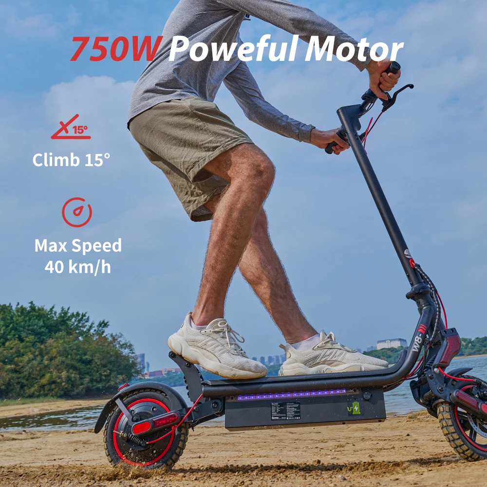 Patinete Eléctrico Iscooter W8: 750W, 40 km/h y Todo Terreno