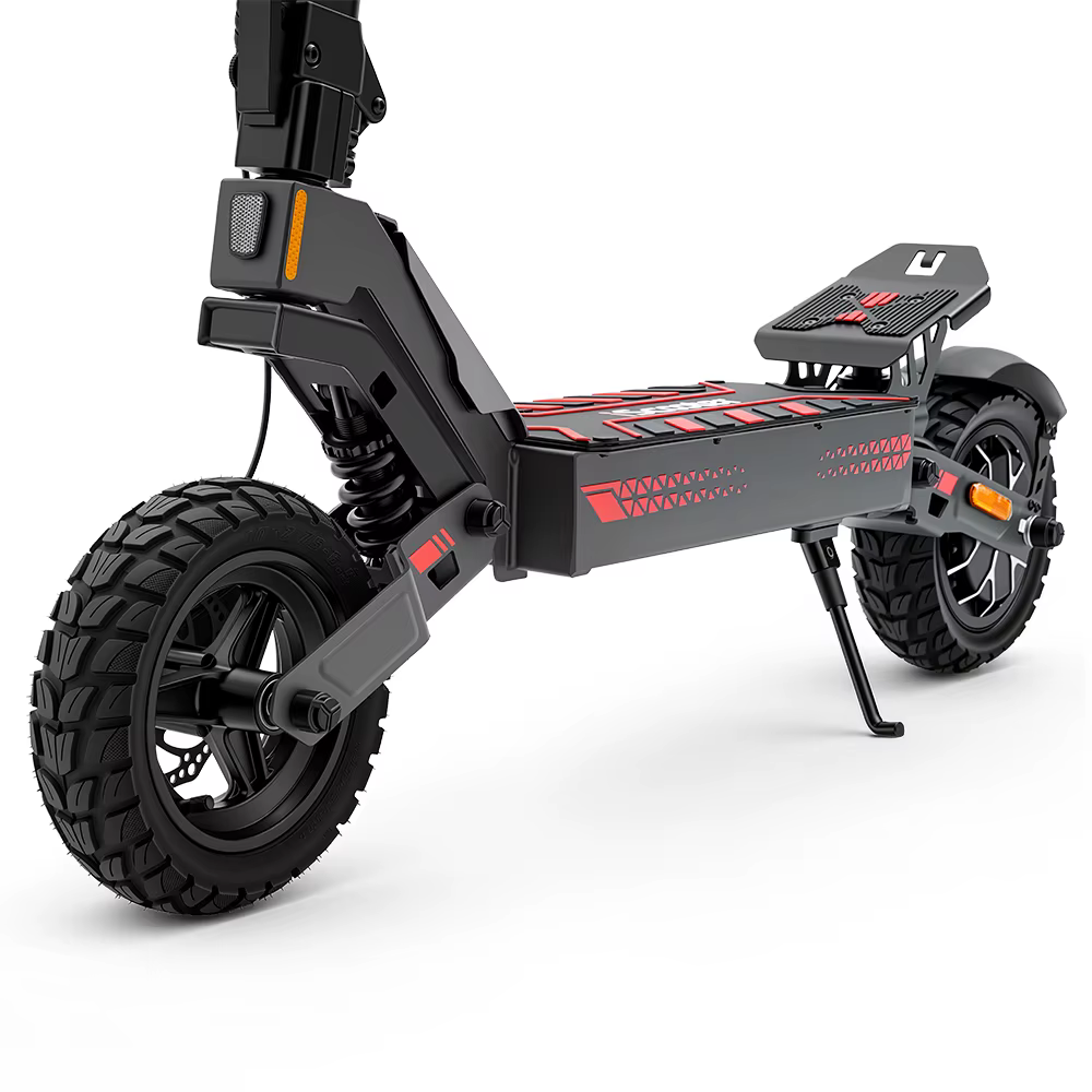 Patinete Eléctrico iScooter D1 con Neumático Todoterreno de 10 Pulgadas, Tracción Trasera, para Adultos, 48V 10Ah, 40 km de Autonomía, Control de Cuatro Velocidades, Plegable